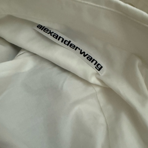 Alexander Wang Crisp White Belted Shirt Dress - Picture 5 of 8